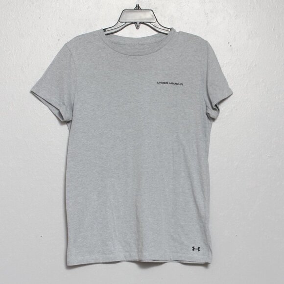 Under Armour NWT loose fit crew neck gray black shirt sleeve tee - Picture 1 of 7